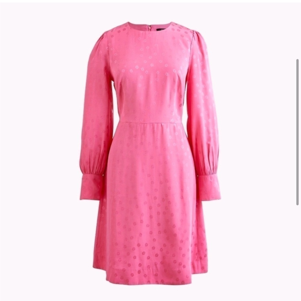 J. Crew Pink Shift Dress Jacquard Floral size 6 - Picture 3 of 11